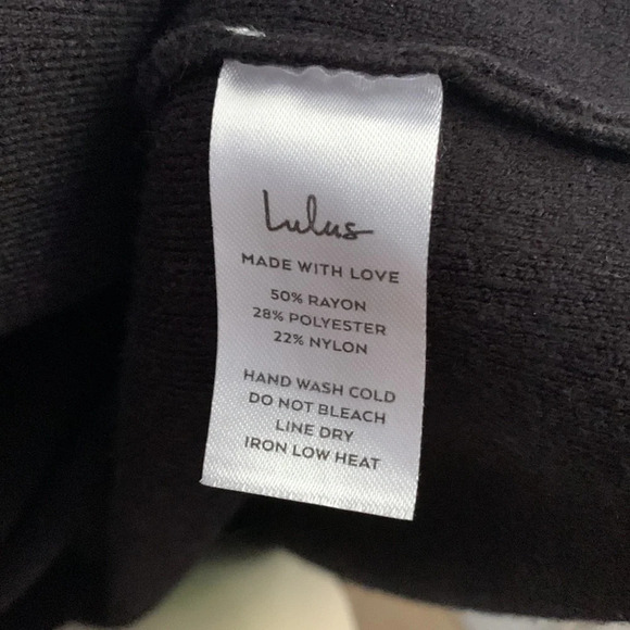 Lulus black cozy knit open front cardigan with pockets small medium oversized - Picture 7 of 9